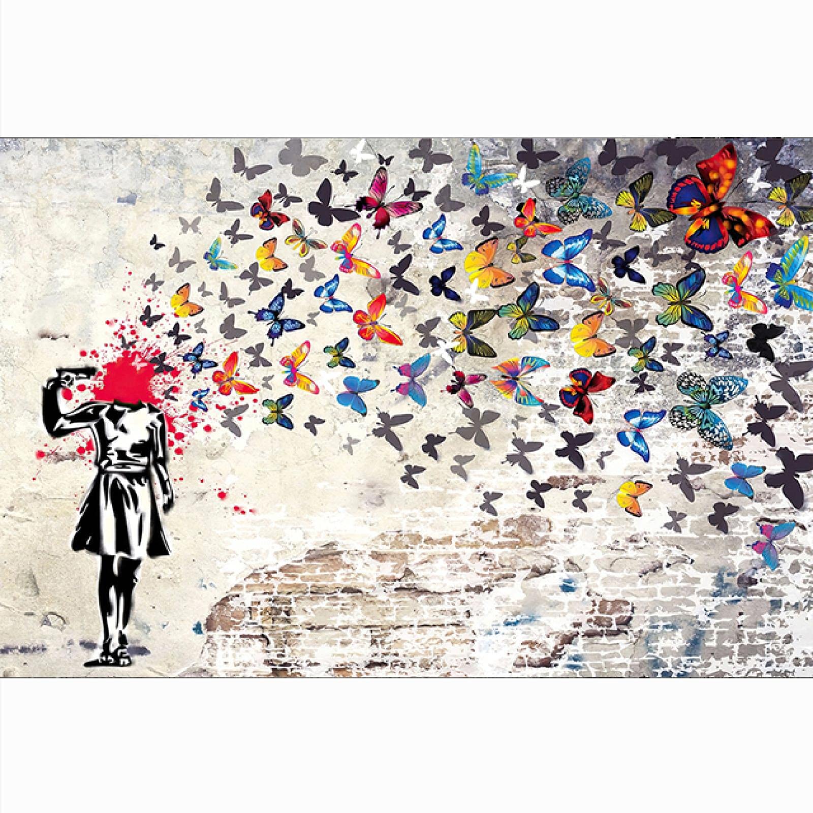 Banksy girl with red balloon wcp ポスター Banksy Red Balloon Girl